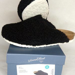 WOMENS BEV FLAT SLIP ON SHOES , BLACK, NWT